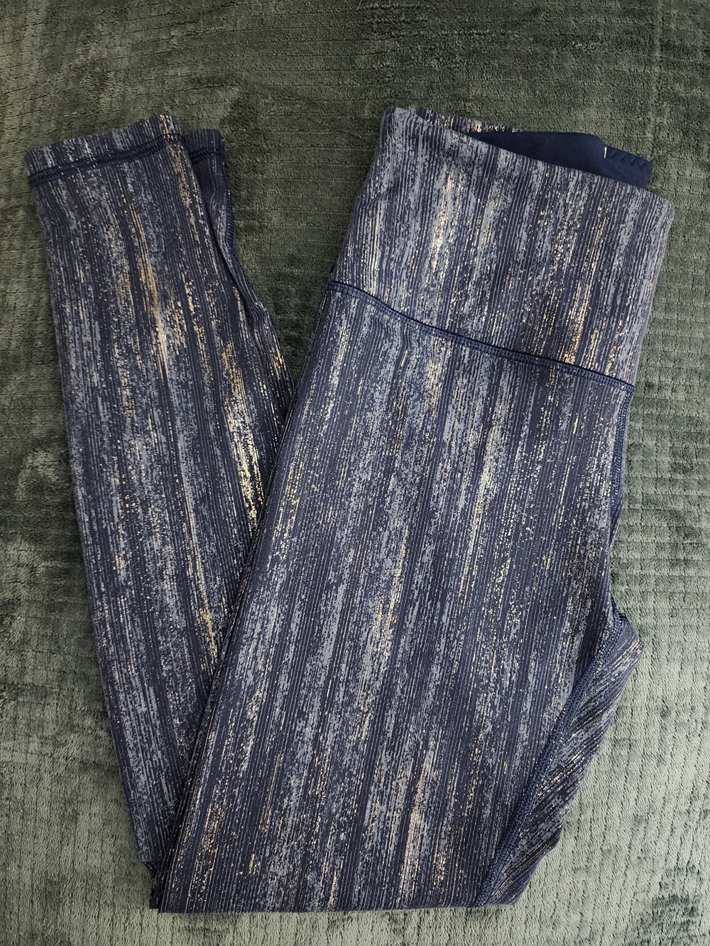 Victoria's Secret Navy Leggings with Gold Accents